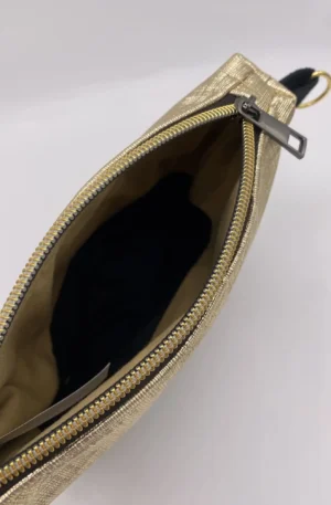 POCHETTE SIMILI DORE ET FLEURS DORES