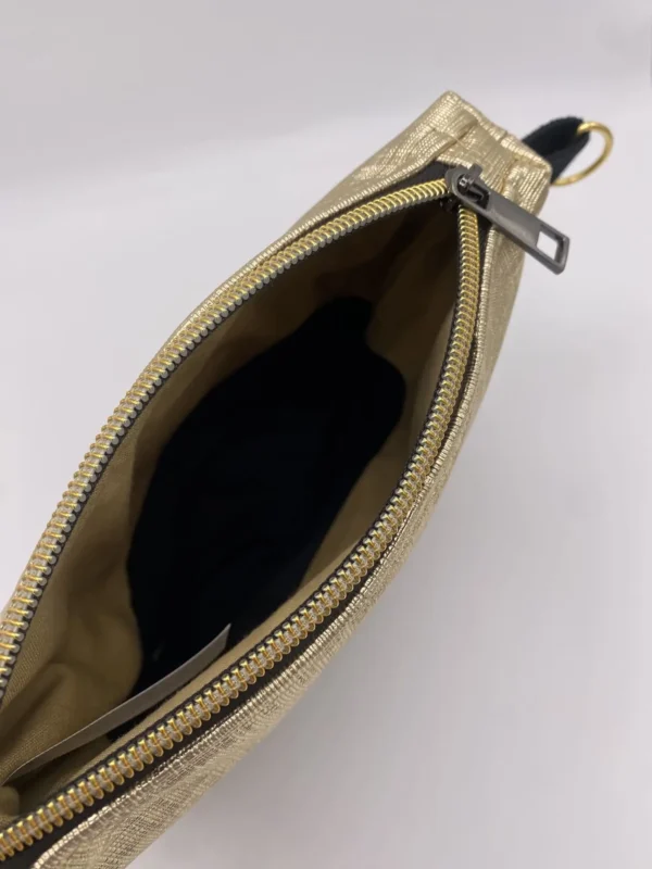POCHETTE SIMILI DORE ET FLEURS DORES