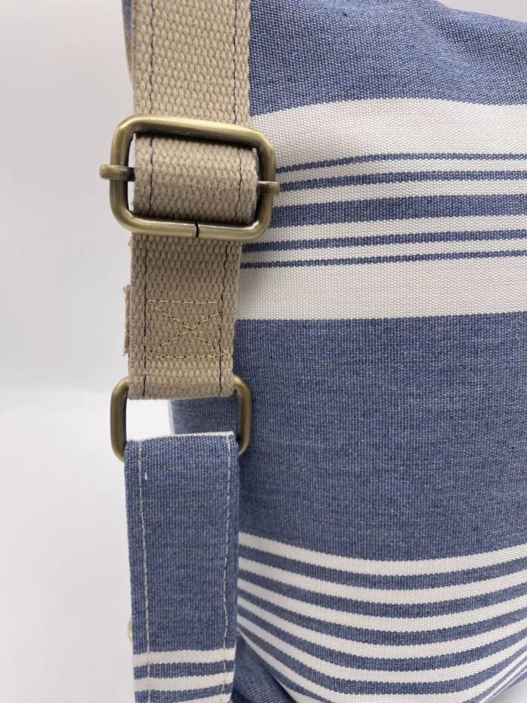 Sac BANANE CATHY TOILE RAYEE BLEUE