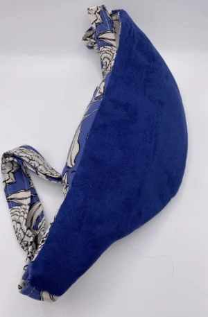 BANANE CATHY TOILE COTON FLEURS BLEUES
