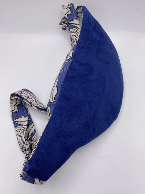 BANANE CATHY TOILE COTON FLEURS BLEUES