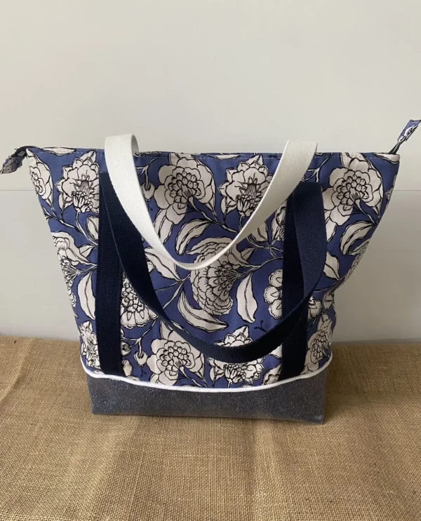 IBIZA ZIPPE FLEURS BLEUES