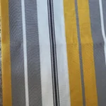 TOILE DRALON TON GRIS JAUNE RAYURES