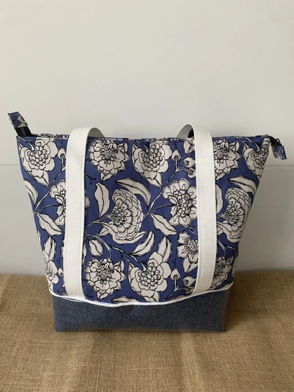 IBIZA ZIPPE FLEURS BLEUES