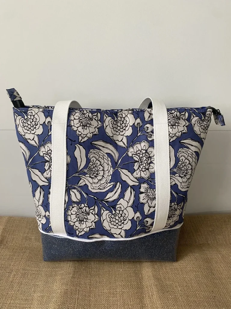IBIZA ZIPPE FLEURS BLEUES