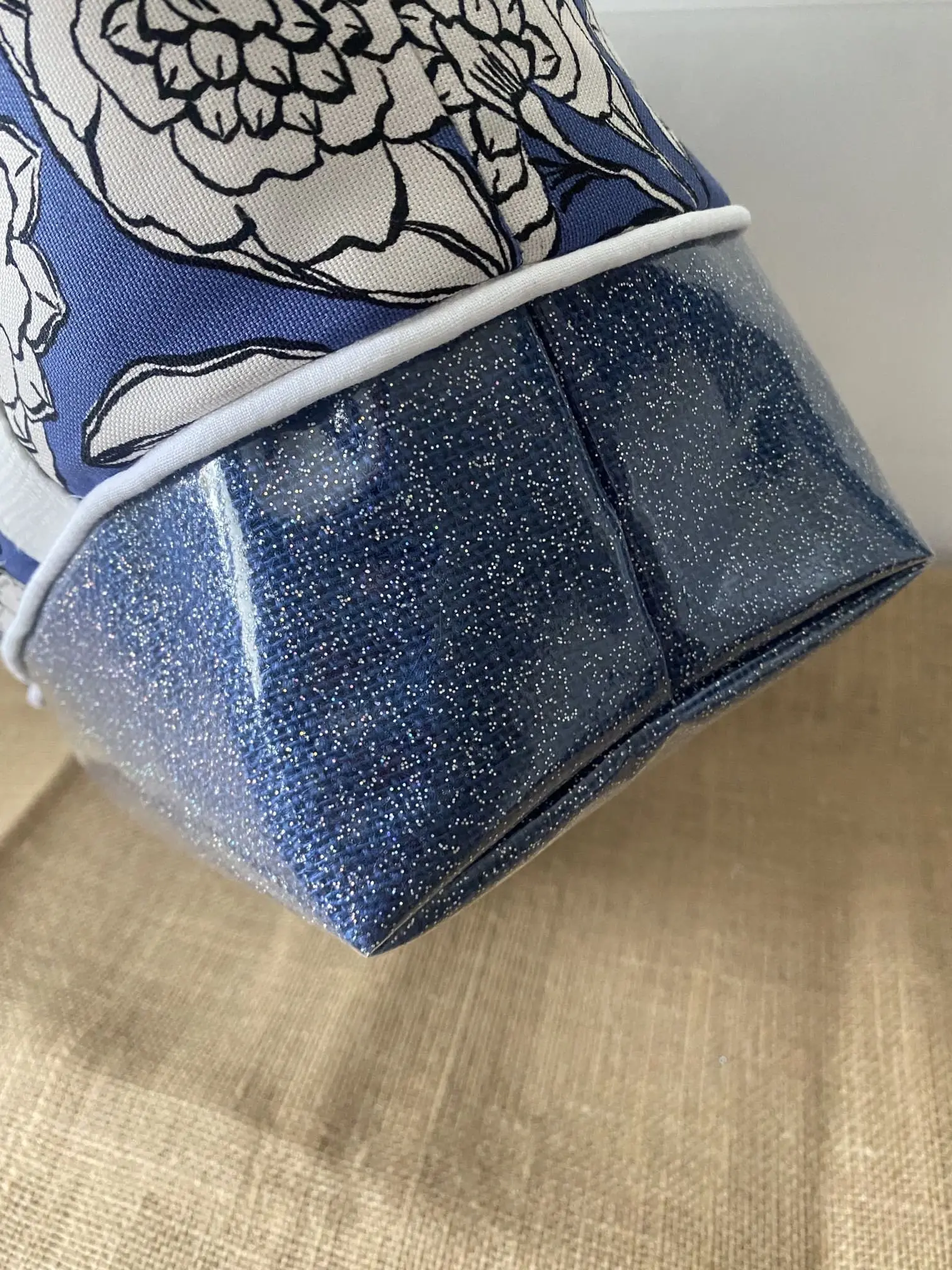 IBIZA ZIPPE FLEURS BLEUES
