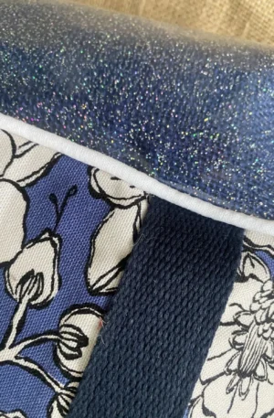 IBIZA ZIPPE FLEURS BLEUES