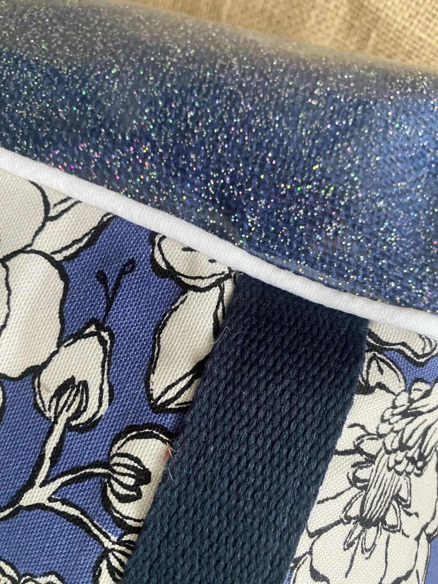 IBIZA ZIPPE FLEURS BLEUES