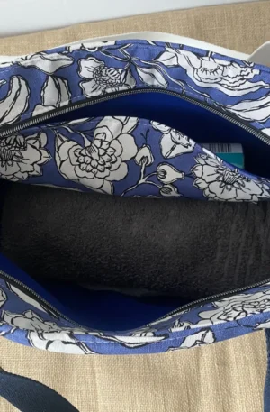 IBIZA ZIPPE FLEURS BLEUES