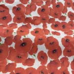 TOILE DE COTON ASPECT COQUELICOT