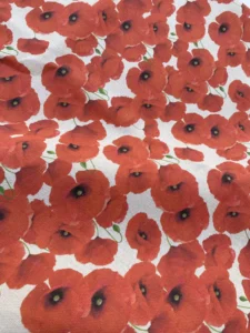 TOILE DE COTON ASPECT COQUELICOT