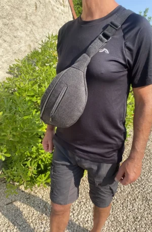 Sac Banane Modèle Marie mixte gris foncé – Image 8