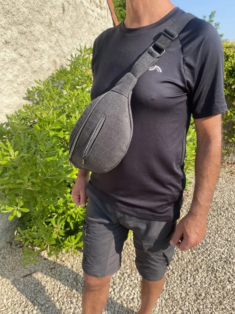 Sac Banane Modèle Marie mixte gris foncé