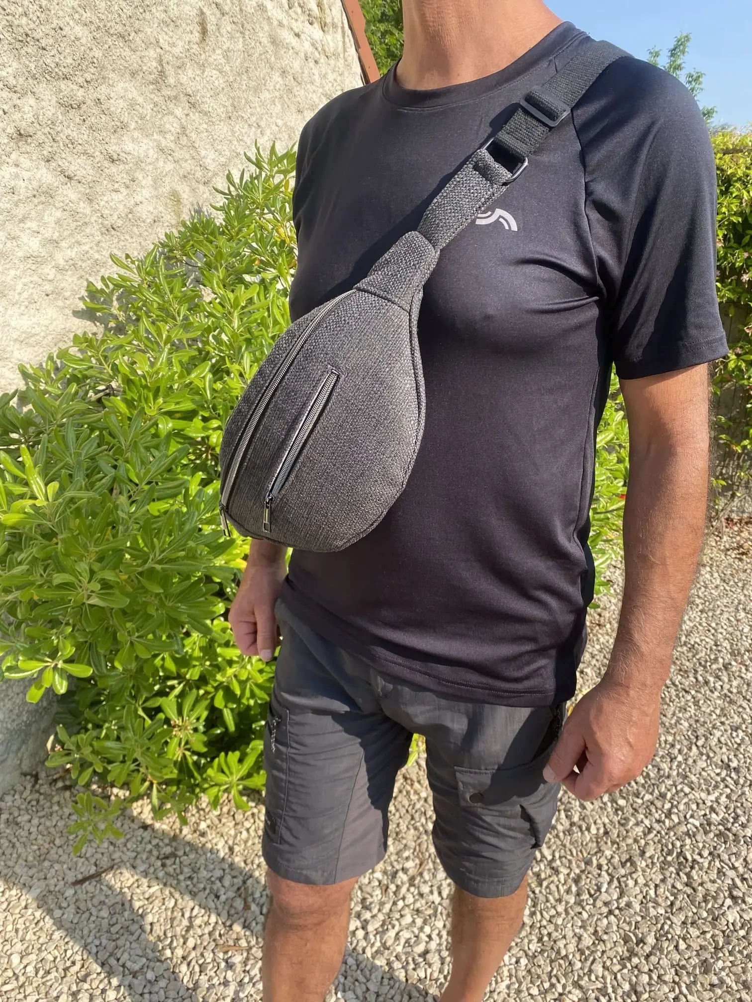 Sac Banane Modèle Marie mixte gris foncé – Image 8