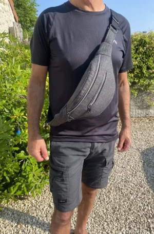 Sac Banane Modèle Marie mixte gris foncé – Image 7