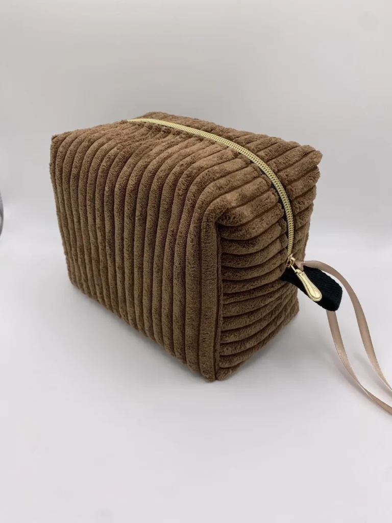 TROUSSE A SOUFFLET VELOURS MARRON