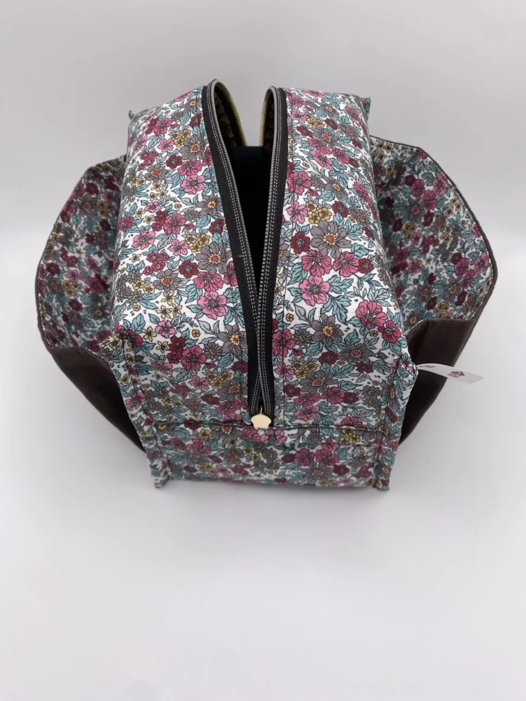 TROUSSE A SOUFFLET VELOURS MARRON
