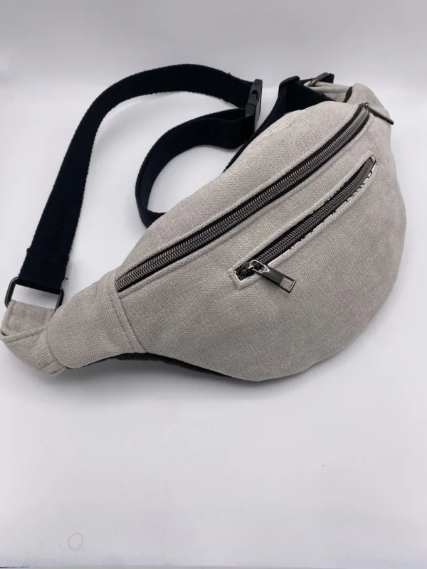 Sac Banane Modèle Marie mixte gris très clair – Image 2