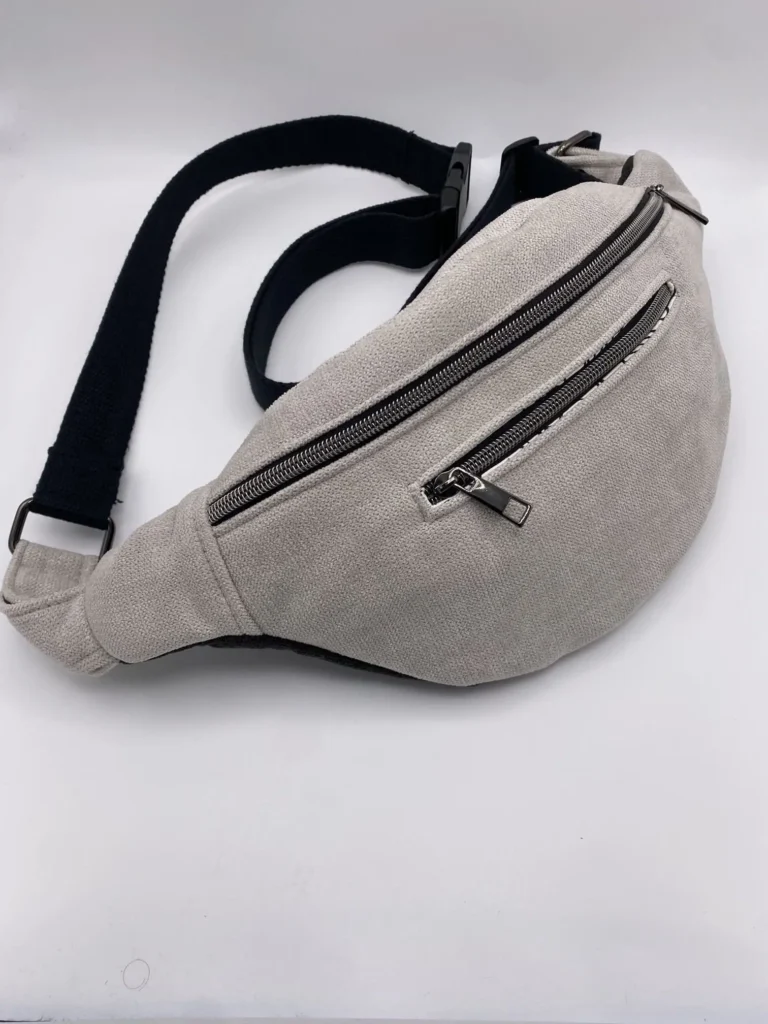 Sac Banane Modèle Marie mixte gris très clair