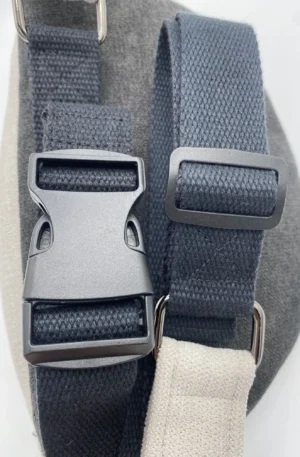 Sac Banane Modèle Marie mixte gris très clair – Image 6