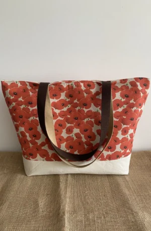 SUNNY BEIGE ET COQUELICOTS