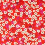 LIBERTY OF LONDON TANA LAWN MITSI SUR FOND ROUGE