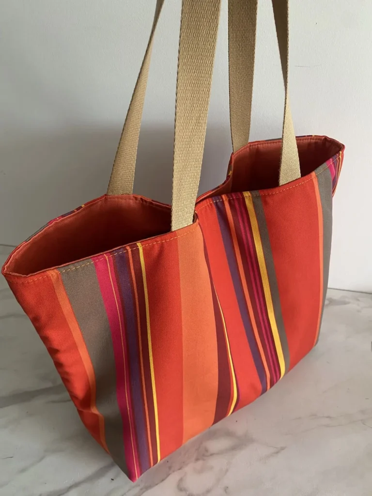 SAC SUNNY RAYURES ORANGE ROUGE DRALON