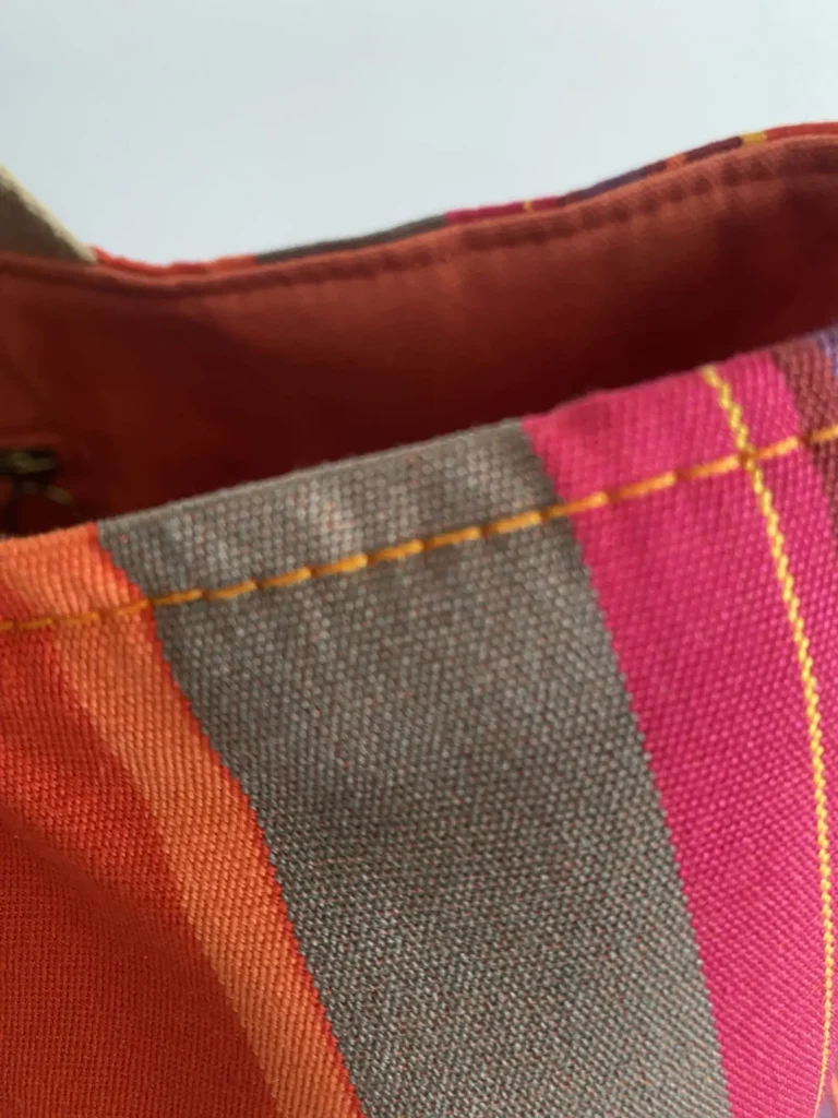 SAC SUNNY RAYURES ORANGE ROUGE DRALON