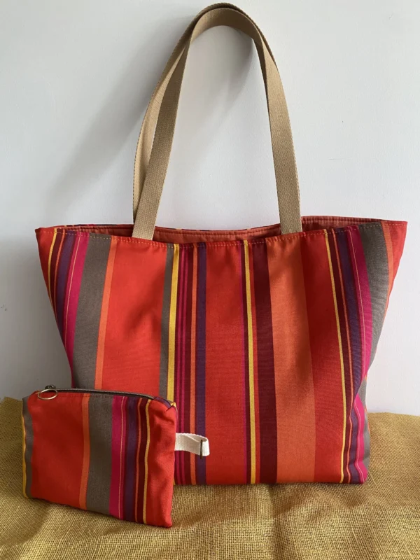 SUNNY ROUGE ORANGE RAYURES DRALON