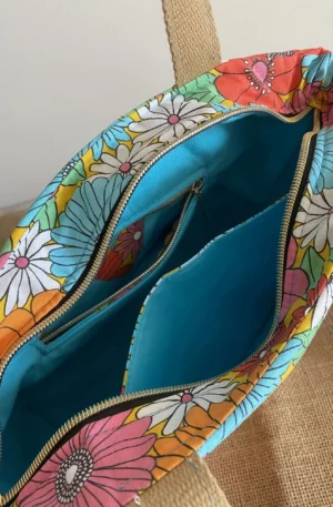 SAC ZIPPE IBIZA SUR FOND JAUNE MODELE TRANQUILLE