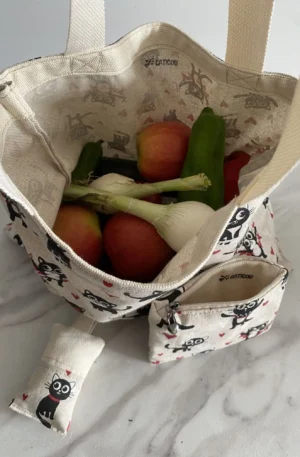 TOTE BAGE CADEAUX AVEC PORTE MONNNAIE ET PORTE CLES