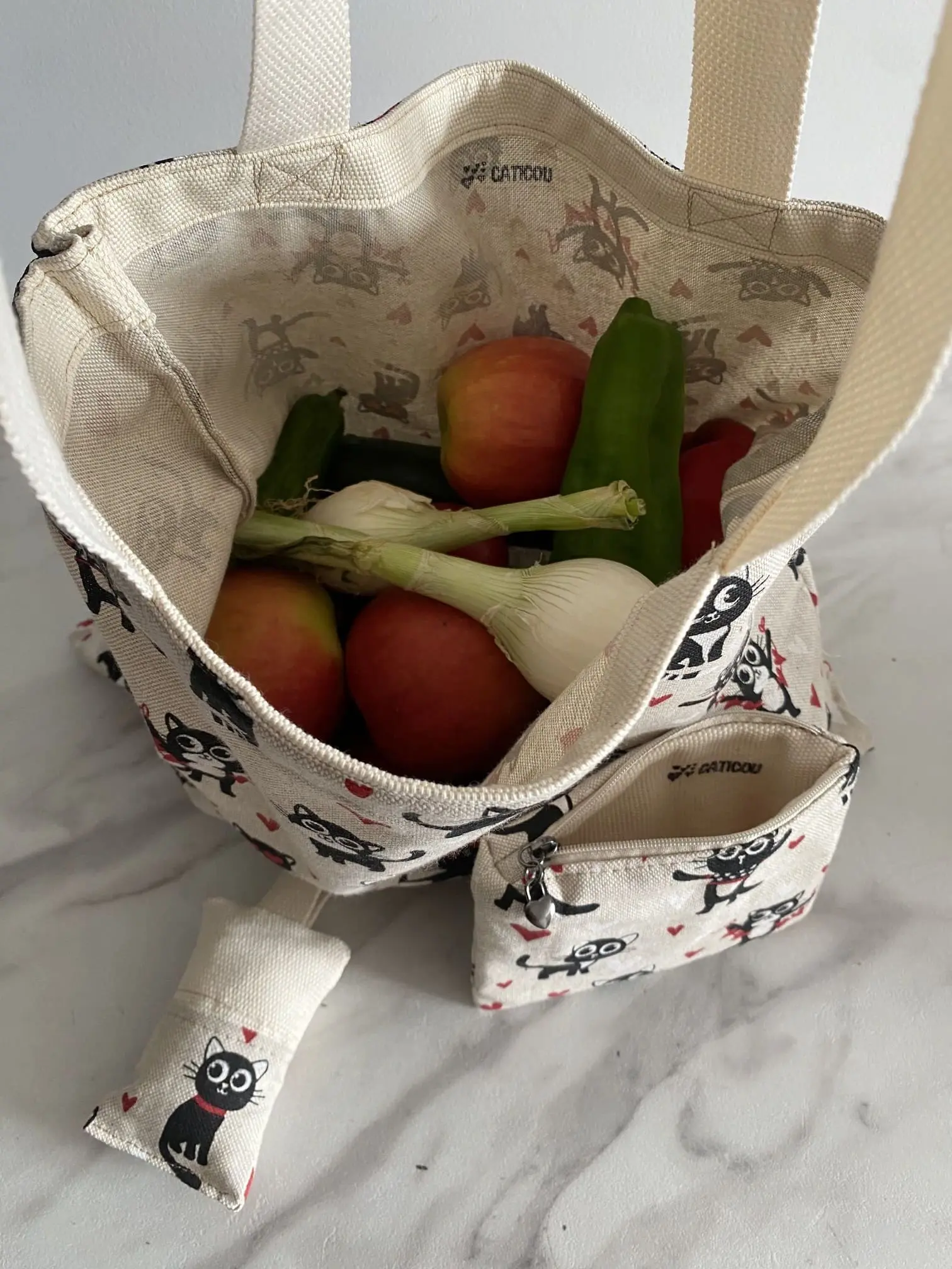 TOTE BAGE CADEAUX AVEC PORTE MONNNAIE ET PORTE CLES