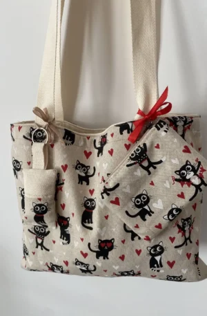 TOTE BAGE CADEAUX AVEC PORTE MONNNAIE ET PORTE CLES