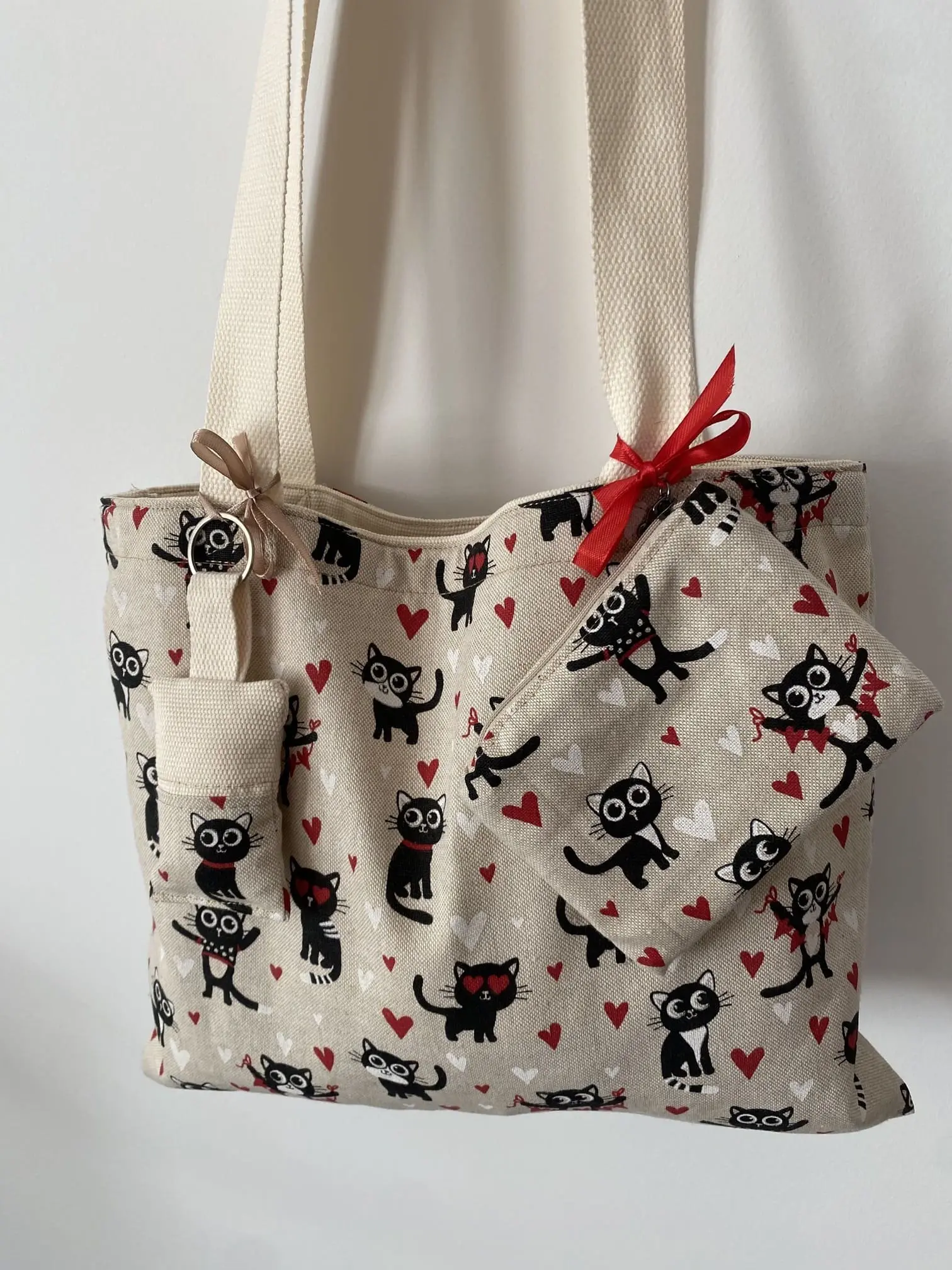 TOTE BAGE CADEAUX AVEC PORTE MONNNAIE ET PORTE CLES
