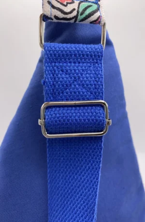 SAC BANANE AQUARELLE BLEURS BLEU