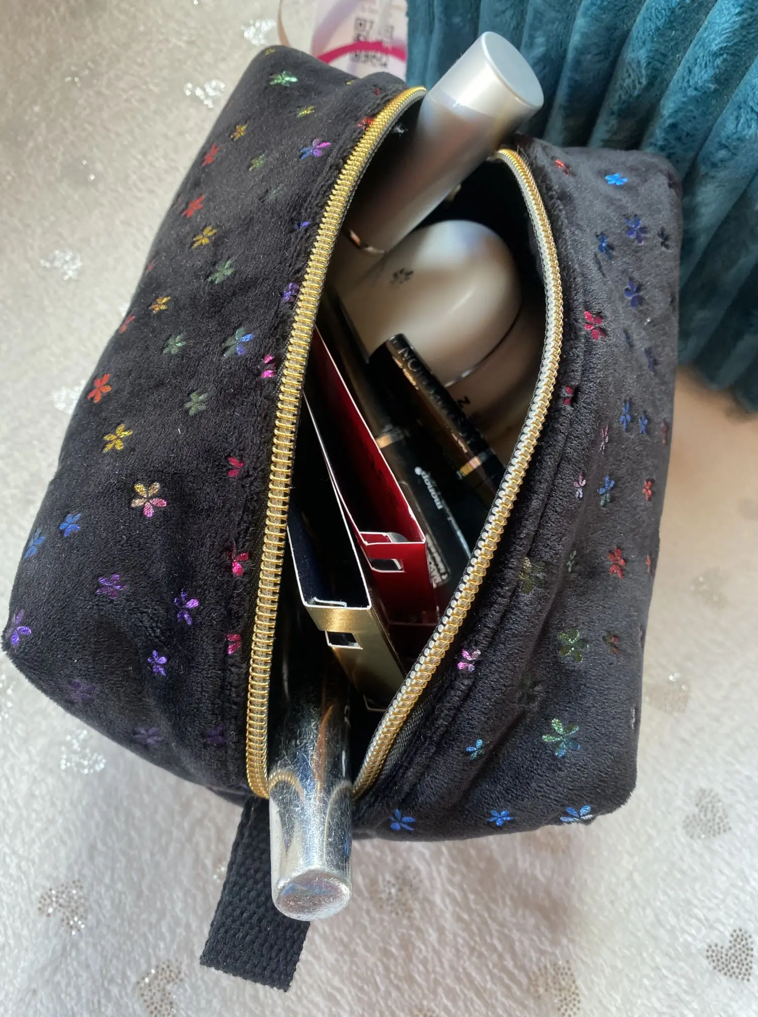 TROUSSE VELOURS NOIRE ETOILES BRILLANTES