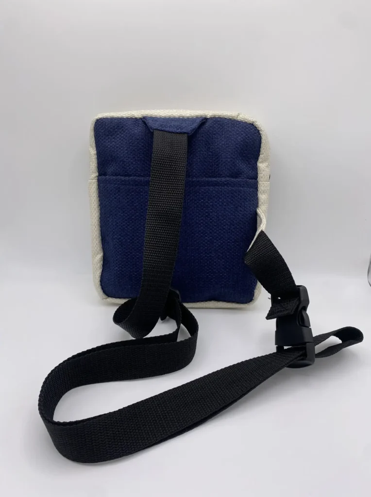 SACOCHE HOMME SOBREIETE BLEU BEIGE
