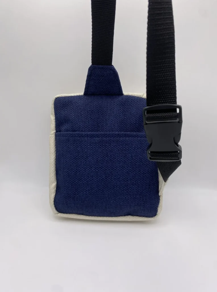 SACOCHE HOMME SOBREIETE BLEU BEIGE