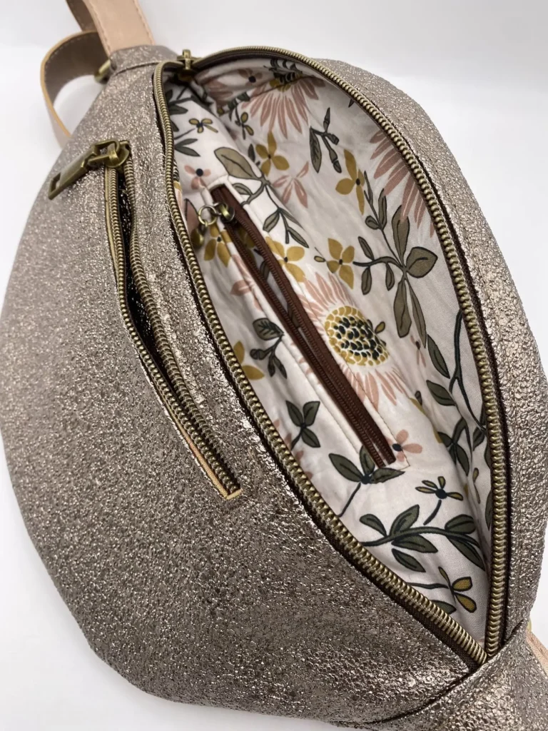 Sac Banane  Simili cuir rocks bronze Modèle Marie *** (+ poche intérieure)