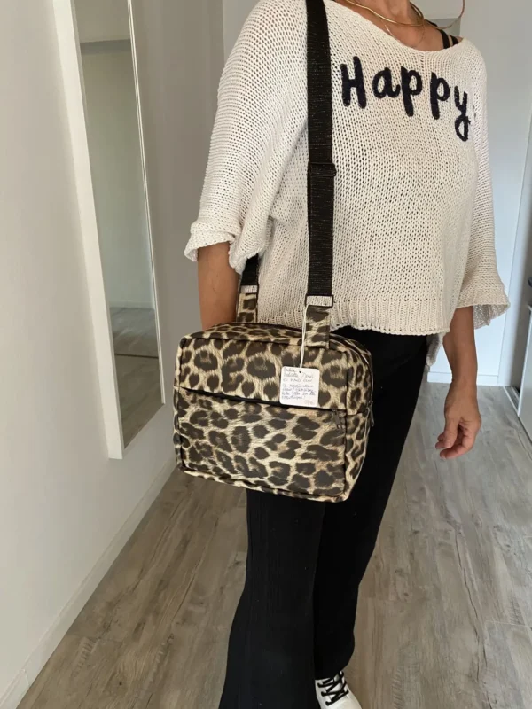 SACOCHE DENIS LEOPARD SIMILI CUIR