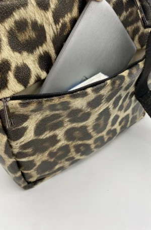 SACOCHE SIMILI CUIR LEOPARD MODELE DENIS
