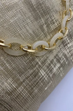 SAC BAGUETTE GRAPHIQUE DOREE