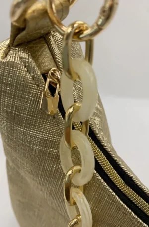 SAC BAGUETTE GRAPHIQUE DOREE