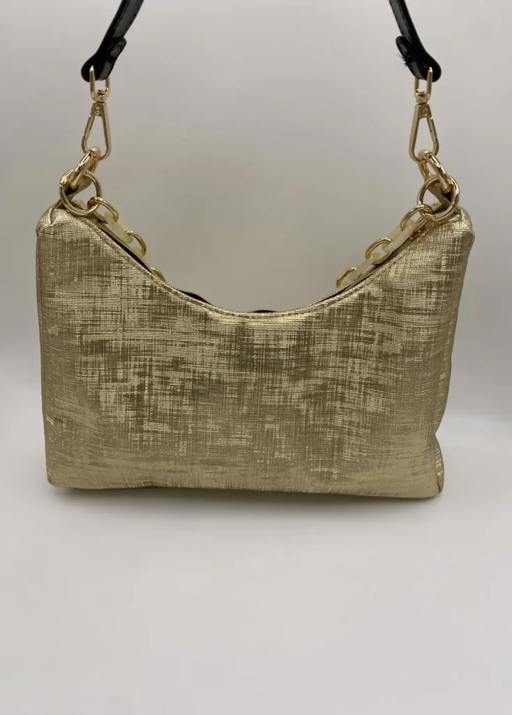 SAC BAGUETTE GRAPHIQUE DOREE