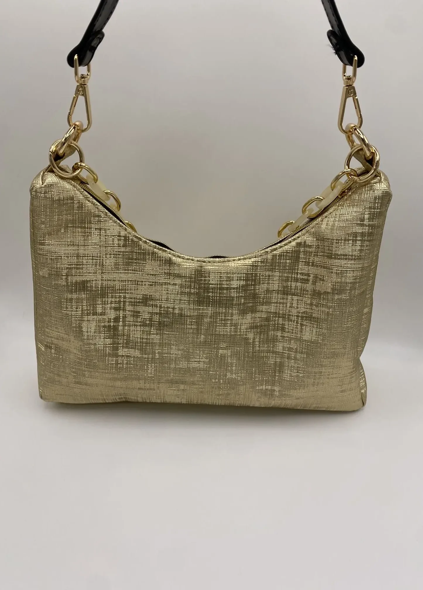 SAC BAGUETTE GRAPHIQUE DOREE