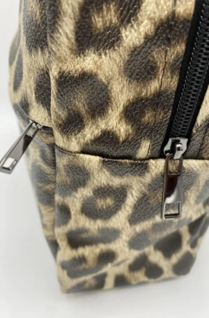 SACOCHE DENIS LEOPARD SIMILI CUIR