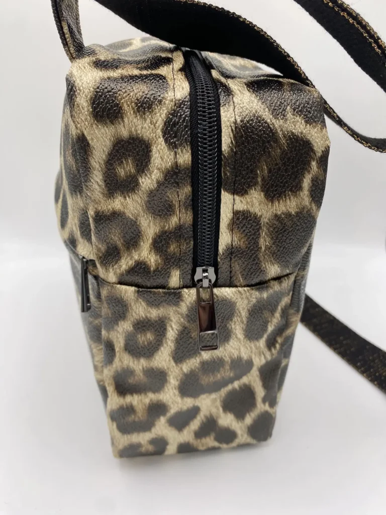 SACOCHE DENIS LEOPARD SIMILI CUIR