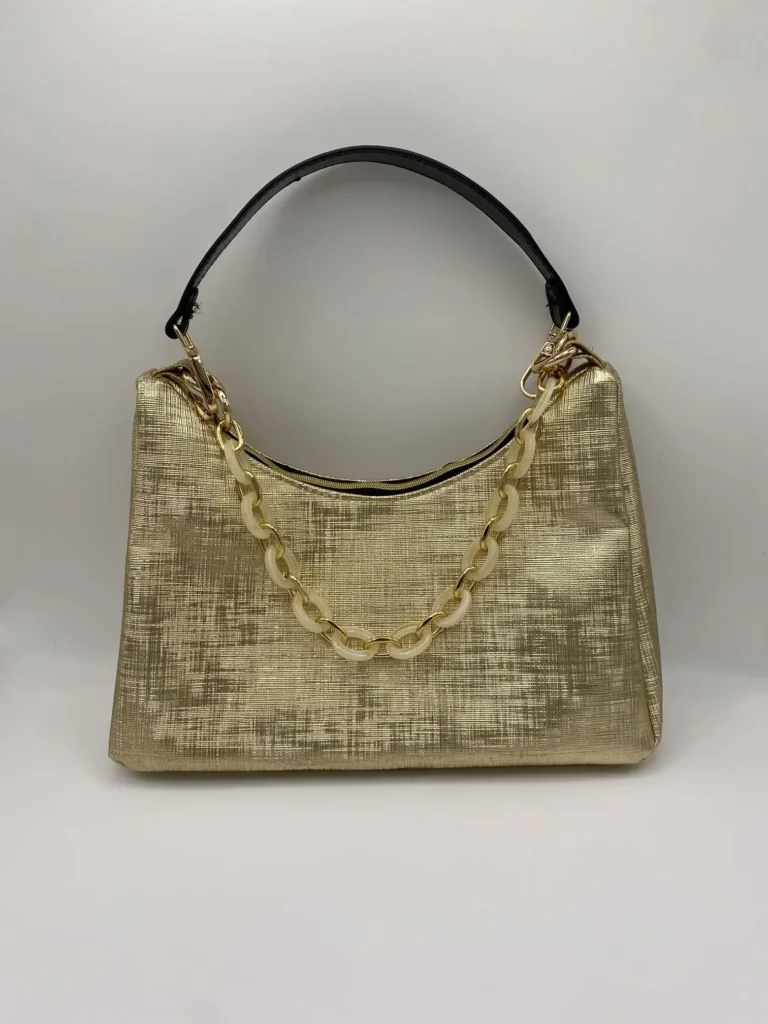SAC BAGUETTE GRAPHIQUE DOREE