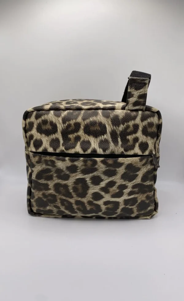 SACOCHE DENIS LEOPARD SIMILI CUIR