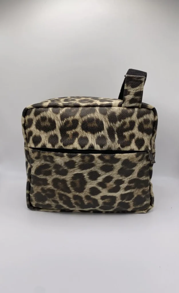 SACOCHE DENIS LEOPARD SIMILI CUIR